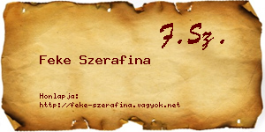 Feke Szerafina névjegykártya