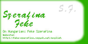 szerafina feke business card